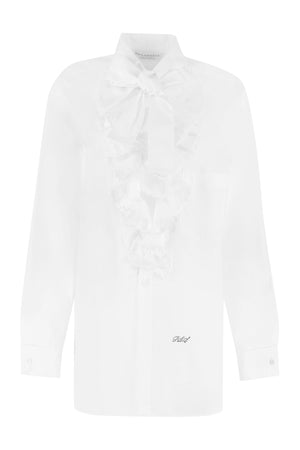 Cotton shirt with bow-0